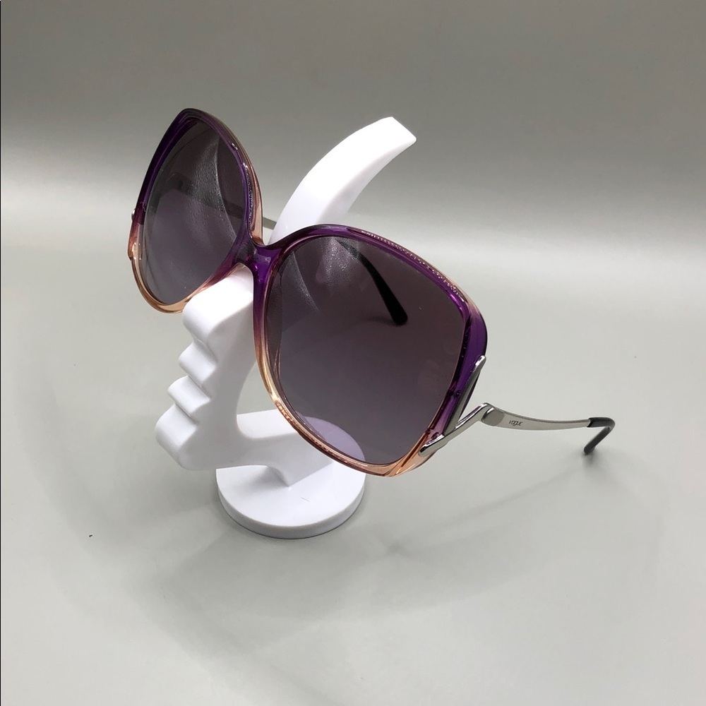 Vogue Ombre Butterfly Sunglasses Purple Amber Retro Vintage